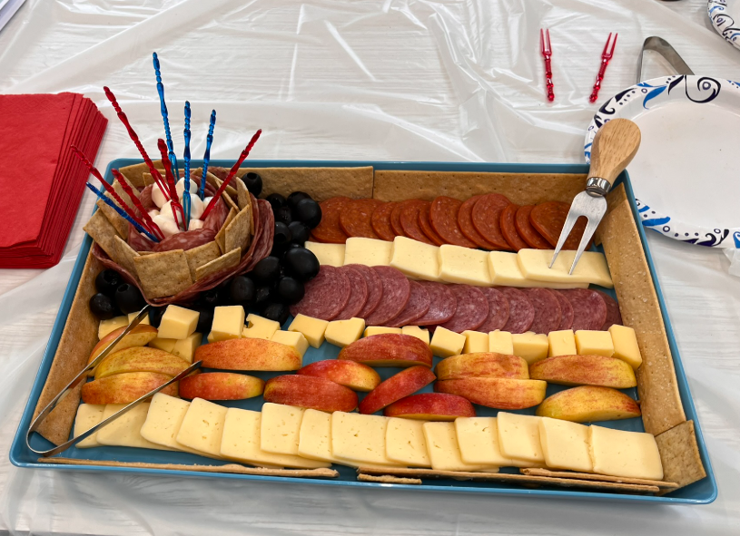 4th of July themed charcuterie board made by MT 4-H Teens